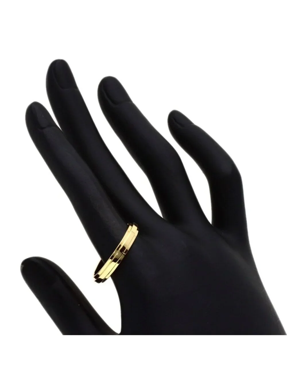 Gucci Straight Rough Ring 18k Yellow Gold